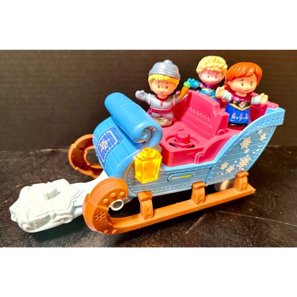 Disney Frozen Kristoff's Sleigh by Little People Set Elsa Anna Kristoff - Picture 2 of 4